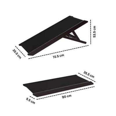 Højdejusterbar Hunderampe til små og mellemstore hunde - L90xB34.5 cm - PawPals.dk