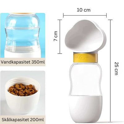 Innovativ 3 i 1 Tur flaske - PawPals.dk