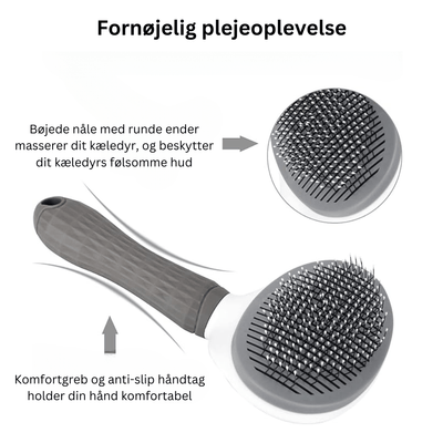 Pawpals Innovative dyrehårbørste - Grå - PawPals.dk
