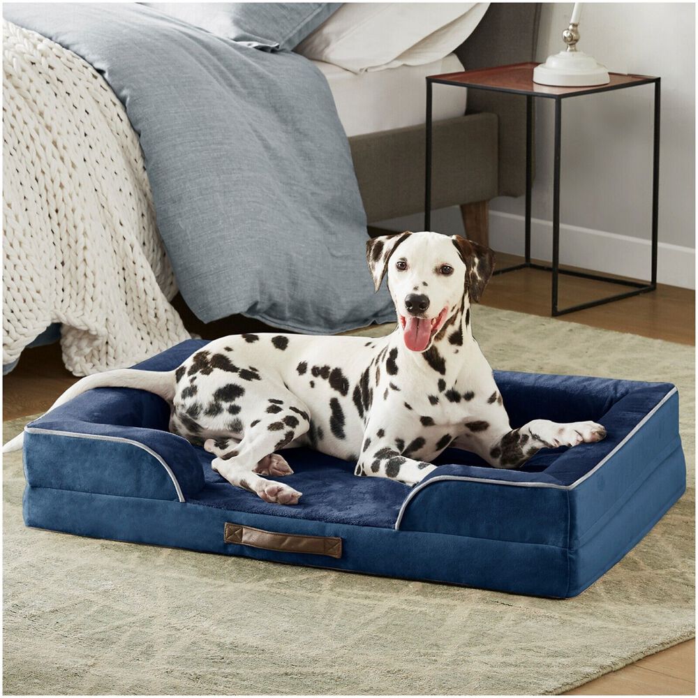 Pawpals Memory foam Hundeseng - L (89x63.5x16cm) - PawPals.dk