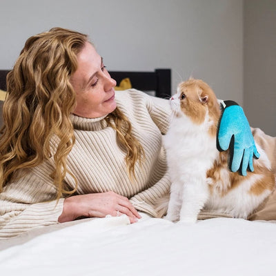 PawPals PelsPleje Handsken - Blå - PawPals.dk
