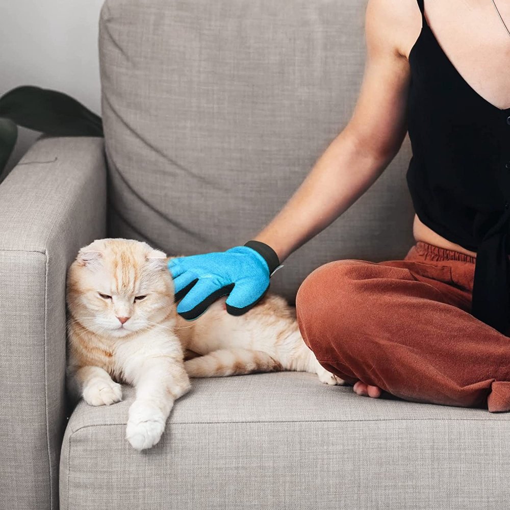 PawPals PelsPleje Handsken - Blå - PawPals.dk